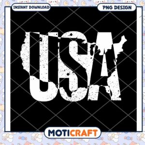 USA Map PNG Design Instant Download