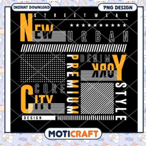 Urban Streetwear PNG Design Instant Download