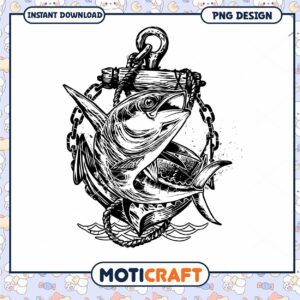 Tuna Fish Anchor PNG Design