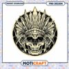 Tribal Skull PNG Design with Native American Headdress 2 Tribal Skull PNG Design with Native American Headdress