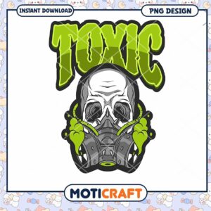 Toxic Skull Gas Mask PNG Design