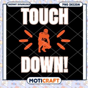 Touchdown PNG Design Instant Download