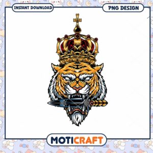 Tiger King PNG Design, Instant Download