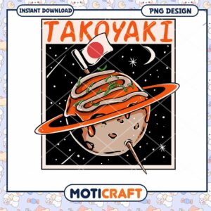 Takoyaki Planet PNG Design