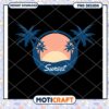 Sunset Palm Tree PNG Design