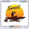 Sunset Silhouette PNG Design