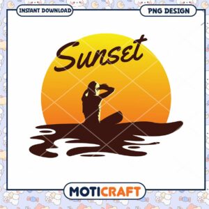 Sunset Silhouette PNG Design