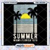 Summer Vibes Miami Florida Retro PNG Design Download