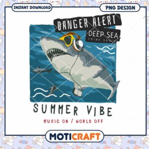 Summer Vibe Shark PNG Design Download