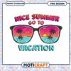 Summer Vacation Sunglasses PNG Design