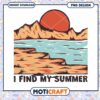 Summer Sunset PNG Design Instant Download