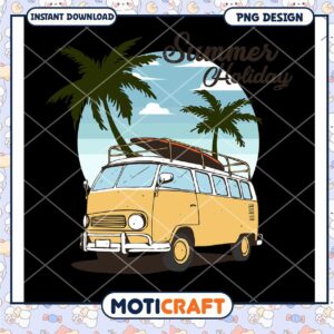 Summer Holiday Van PNG Design