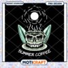 Summer Coffee Skull Mug PNG Design for Instant Download