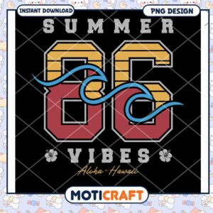 Summer 86 Vibes PNG Design