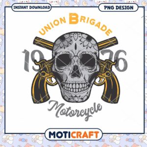 Sugar Skull Motorcycle PNG Design