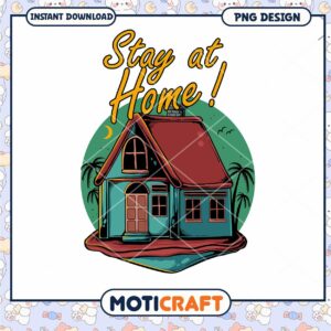 Stay Home PNG Design Cute House Illustration