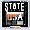 State Denim USA Island PNG Design