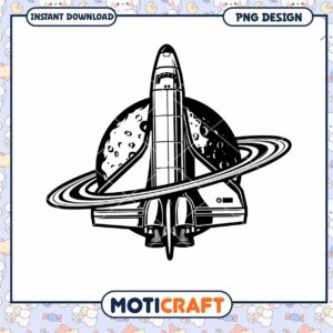 Space Shuttle PNG Design Instant Download