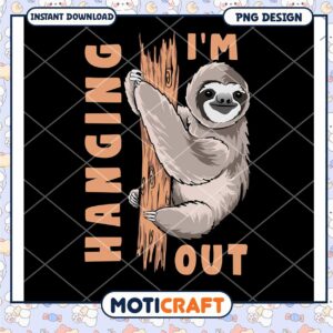 Sloth Hanging Out PNG Design
