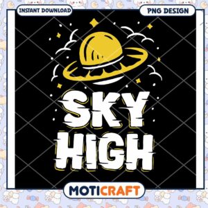 Sky High PNG Design, Instant Download