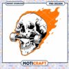 Skull with Skateboard Instant Download PNG Design Art