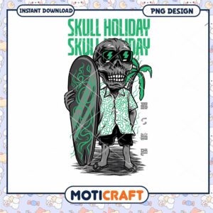 Skull Surfer PNG Design