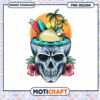 Skull Tropical Island PNG Design
