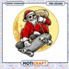 Skull Santa Skateboard PNG Design 1 Skull Santa Skateboard PNG Design