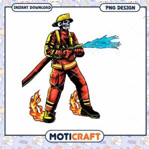 Skull Firefighter PNG Design