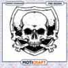 Skull Crossbones PNG Design Instant Download