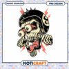 Skull Design with Spikes and Eyeballs PNG Art Download