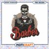 Skull Barber PNG Design Instant Download