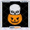 Skull and Pumpkin Halloween PNG Design for Downloads
