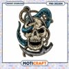 Skull and Octopus Anchor Design PNG Instant Download Art