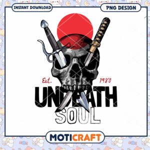 Skull and Blades Undeath Soul PNG Design Download 1980