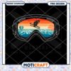 Ski Goggle Design Vintage Style Mountain Adventure PNG