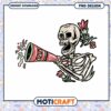Skeleton with Megaphone Floral PNG Design for Downloads