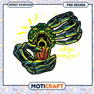 Skeleton Hand Snake Wedding PNG