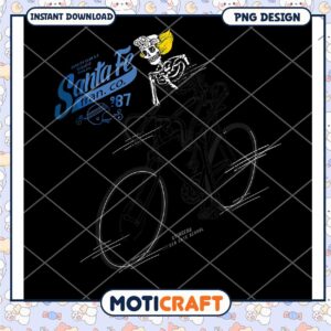 Skeleton Biker PNG Design Santa Fe