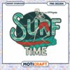 Skeletal Surfer Vintage Surf Time PNG Instant Download Art