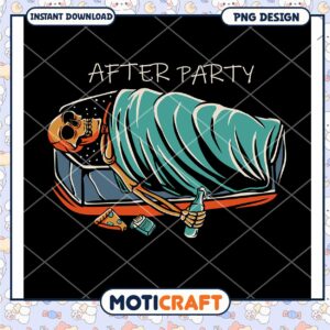 Skeleton After Party PNG Design