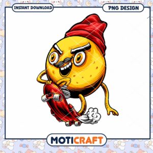 Skateboarding Emoticon PNG Design