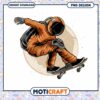 Skateboarding Astronaut PNG Design for Instant Download