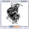Skateboard Grim Reaper Design PNG Instant Download Art