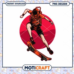 Skateboarder Graphic PNG Design for Instant Download