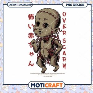 Scary Baby PNG Design Instant Download