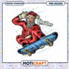 Santa Skateboarding PNG Design 1 Santa Skateboarding PNG Design