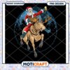 Santa Riding Moose PNG Design 1 Santa Riding Moose PNG Design
