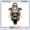 Santa Claus on Motorcycle PNG Design for Instant Download