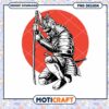 Samurai Warrior PNG Design Instant Download Art Print